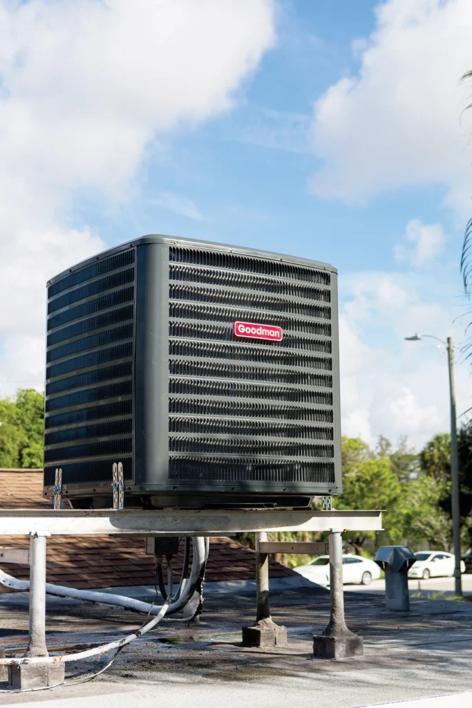 LEGACY technician performing AC repair on a Moorhead, MN AC unit.