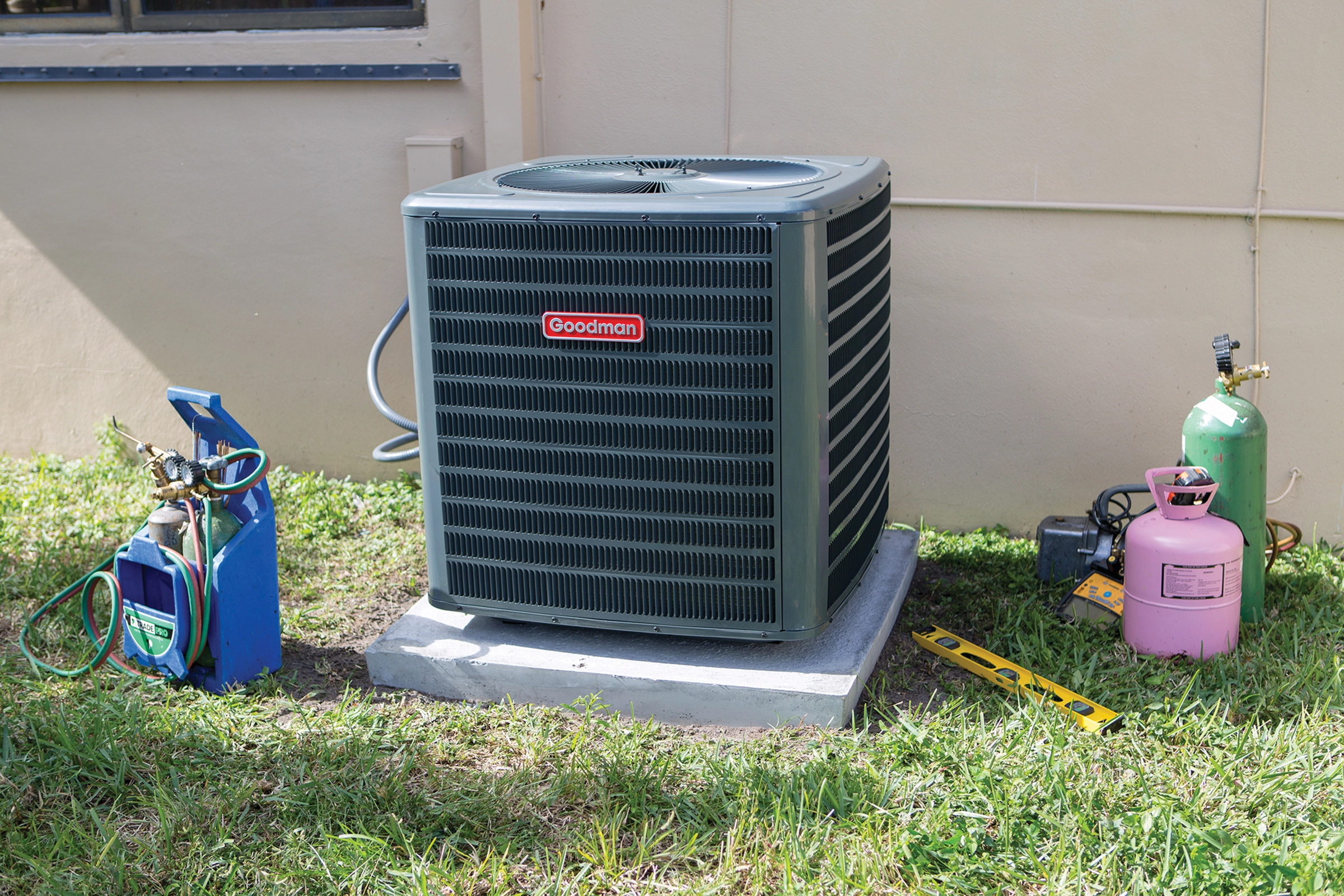 goodman ac unit outside