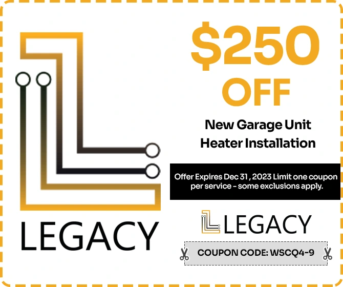 250-off-new-garage | Legacy Plumbing